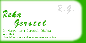 reka gerstel business card